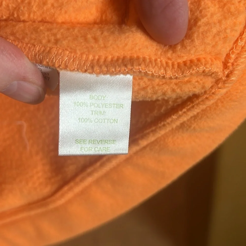 Lilly Pulitzer Peach Orange Full Zip Fleece Jacket XS Rare Color Palm Logo